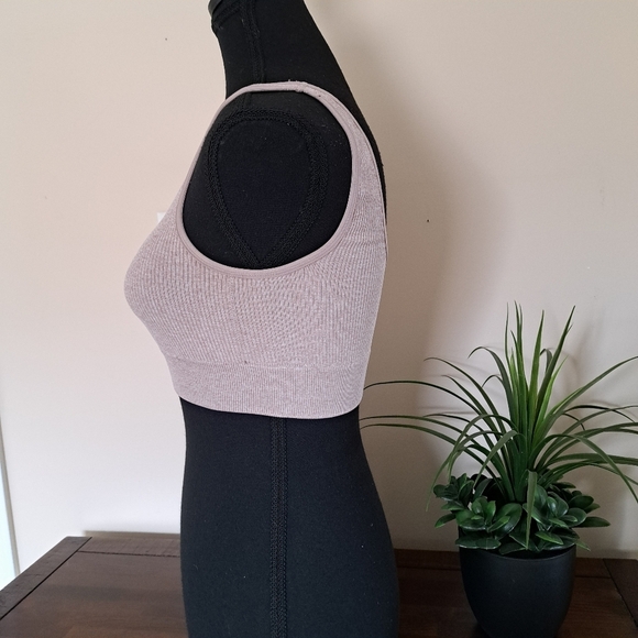 Aerie Ribbed Bra Women's Size Small Oatmeal Beige Colour Neutral EUC - Picture 5 of 10